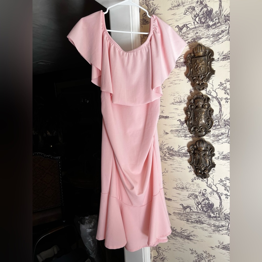 Pink Maternity Dress
